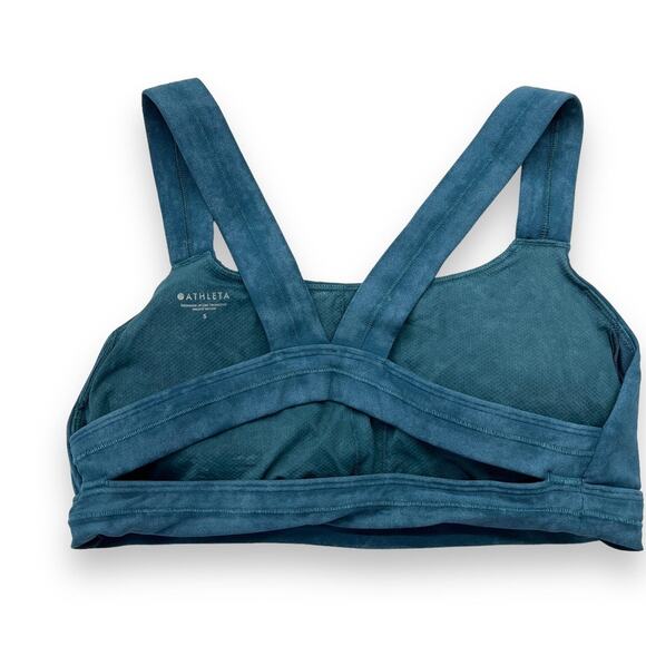 Athleta Shakti Wash Thick Straps Blue Sports Bra with Removal Pads Women's S - Picture 3 of 4